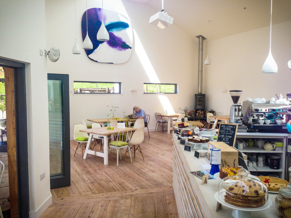 Commercial architect designed building in Cornwall seating