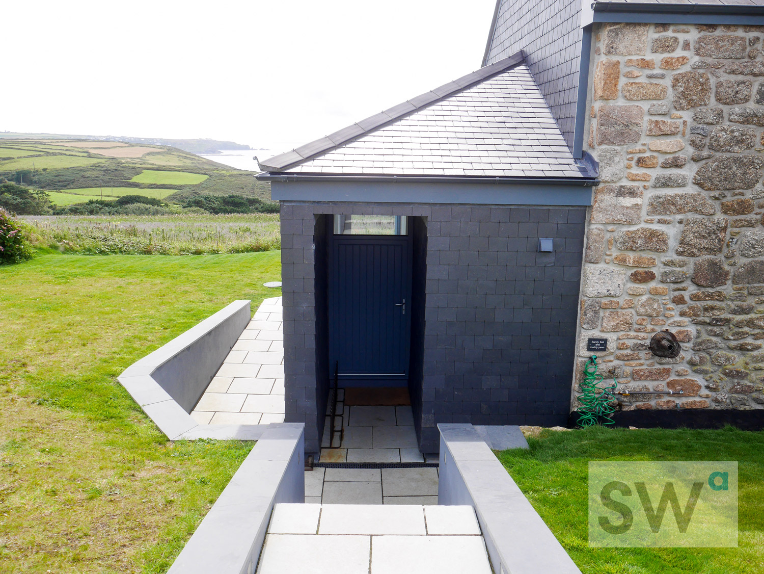 Coastal Home Design in Cornwall entrance