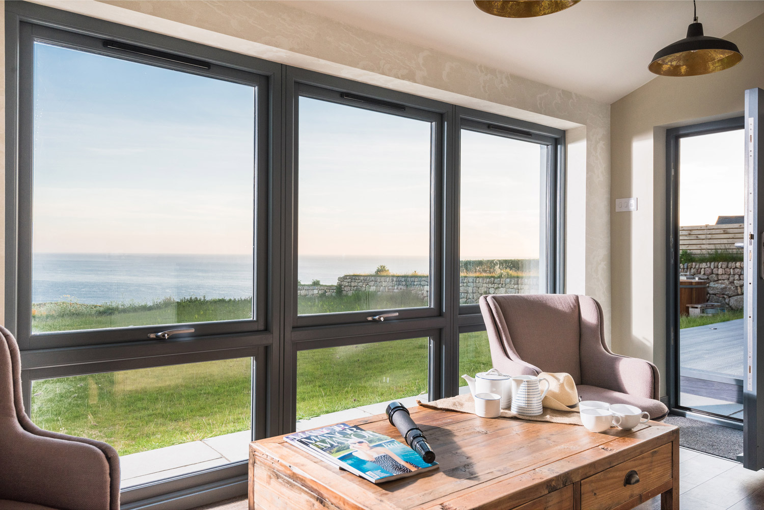 Coastal Home Design in Cornwall view out